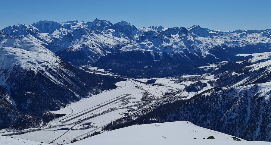 Samedan as seen from Crasta Mora