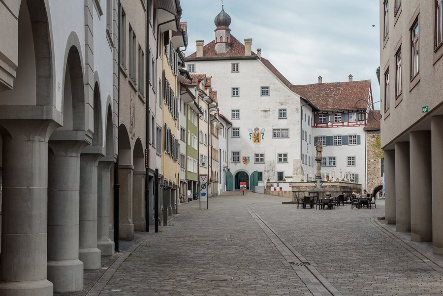 Marktgasse und Hof in Wil SG