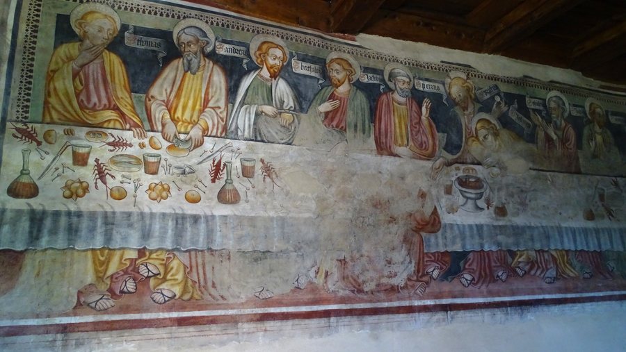 File:Chiesa di San Bernardo, Monte Carasso - affresco ultima cena.jpg